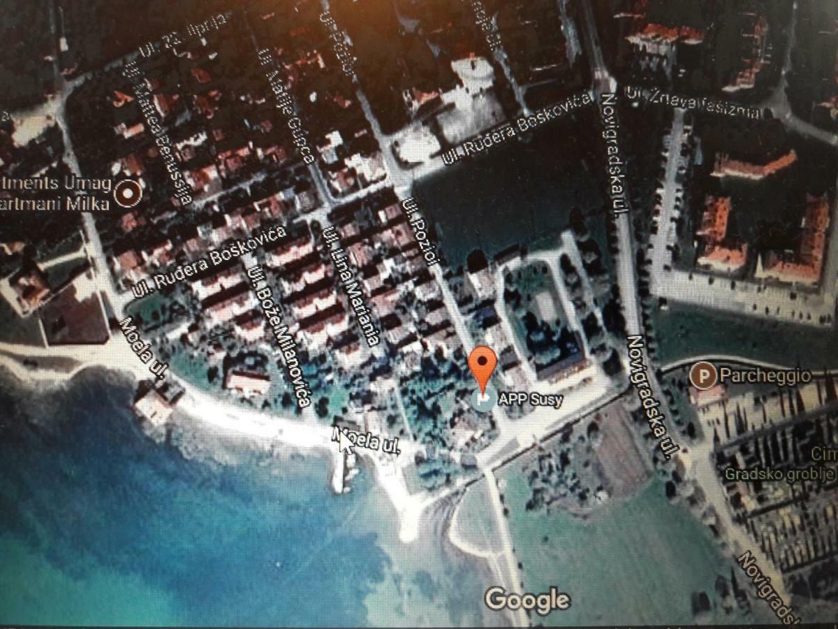 Susy Apartment Umag Bagian luar foto